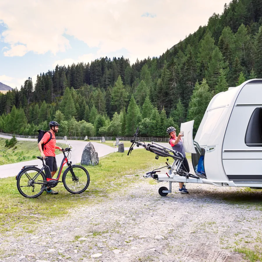 Portabici Da Camper*Thule Caravan Superb Short Anodizzato