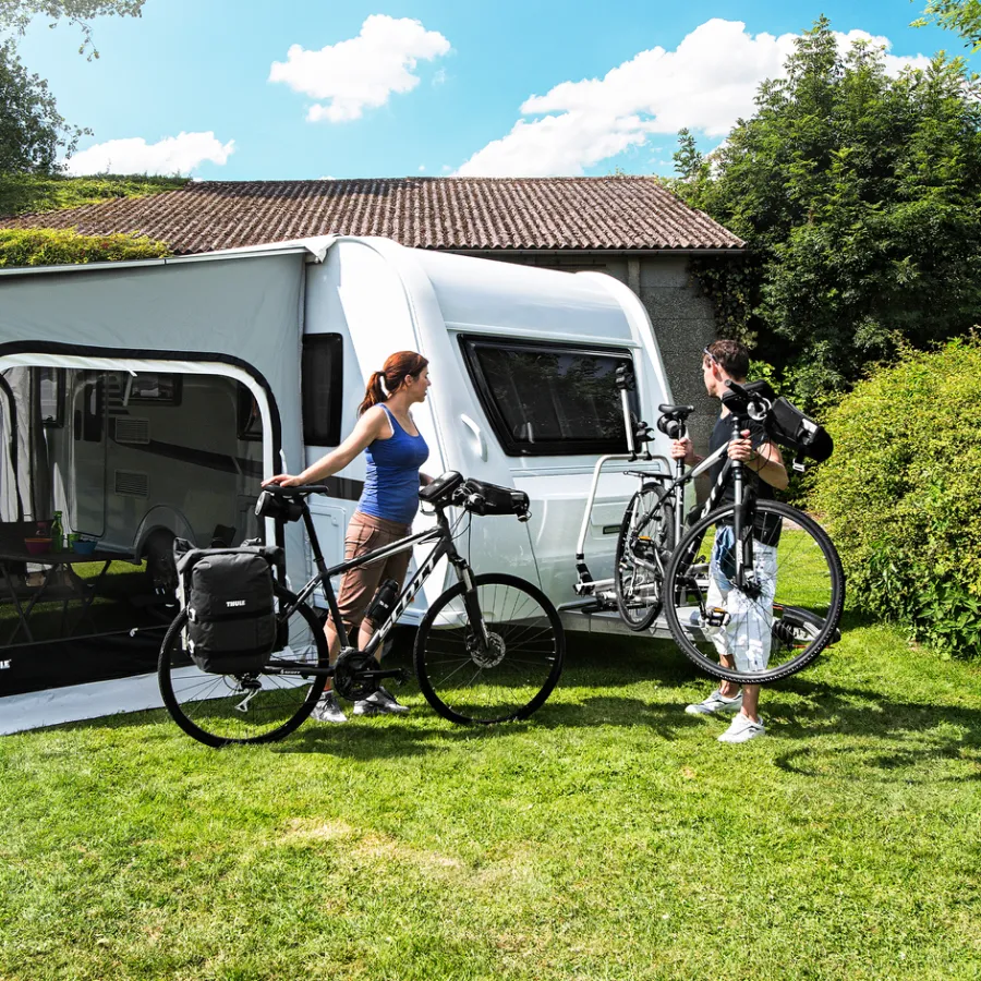 Portabici Da Camper*Thule Caravan Superb Short Anodizzato
