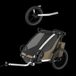 Pacchetti Rimorchio Per Bici|Pacchetti Rimorchio Per Bici*Thule Chariot Cross 2 double jogging bundle Cachi sbiadito
