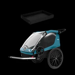 Rimorchi Per Cane|Rimorchi Per Bici Per Cani*Thule Courier dog trailer bundle Blu egeo