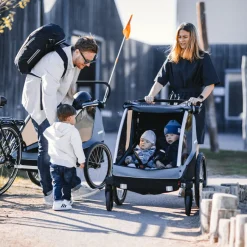 Rimorchi Per Cane|Rimorchi Per Bici Per Cani*Thule Courier dog trailer bundle Blu egeo