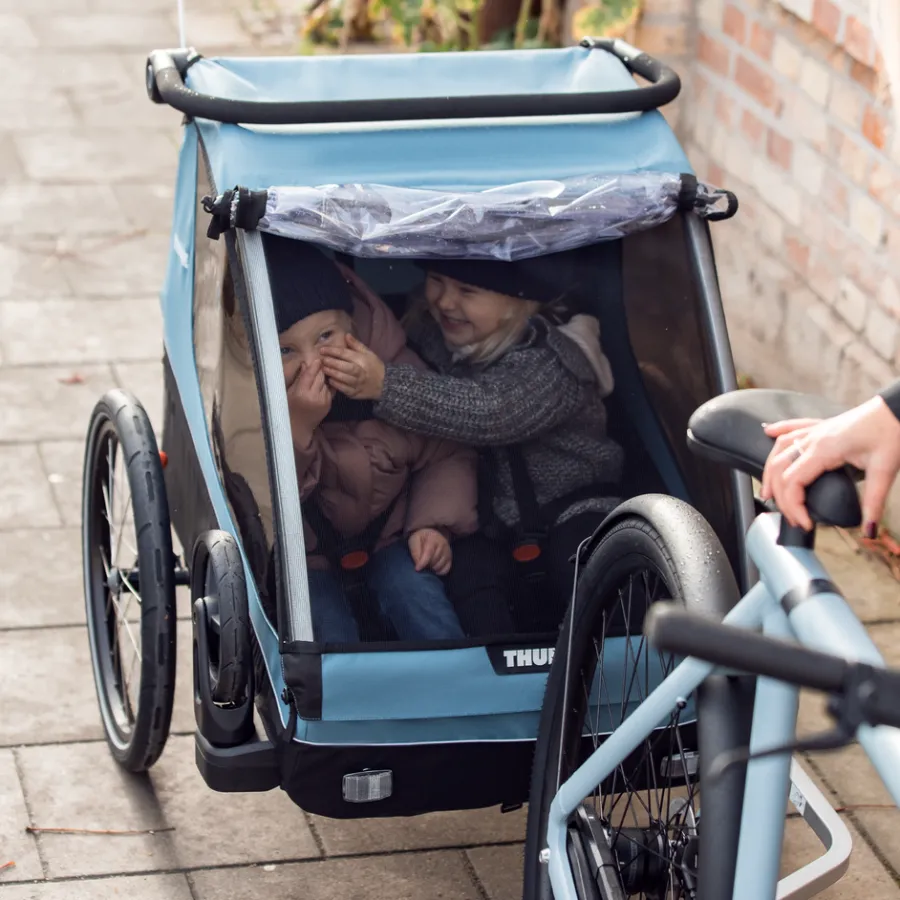 Rimorchi Per Cane|Rimorchi Per Bici Per Cani*Thule Courier dog trailer bundle Blu egeo