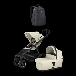 Pacchetti Passeggino*Thule Urban Glide 4-wheel baby bundle Beige morbido su nero