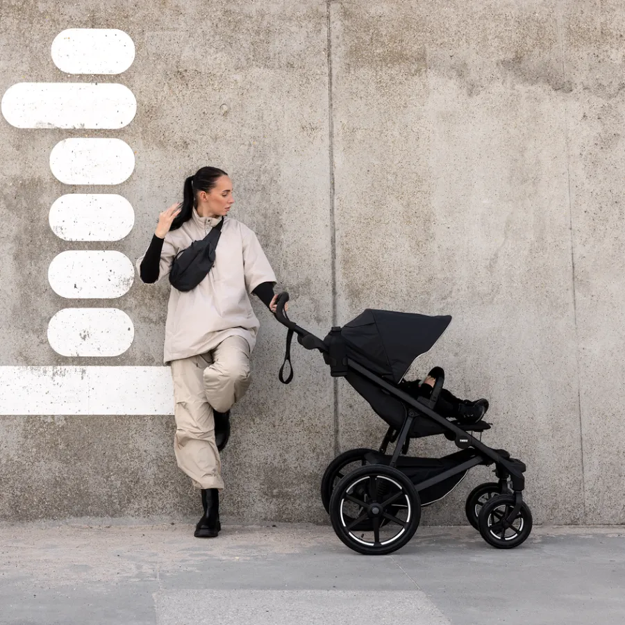 Pacchetti Passeggino*Thule Urban Glide 4-wheel baby bundle Beige morbido su nero