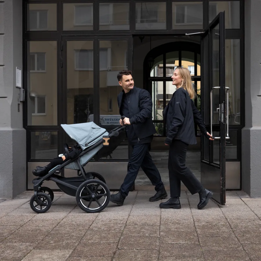 Pacchetti Passeggino*Thule Urban Glide 4-wheel baby bundle Beige morbido su nero