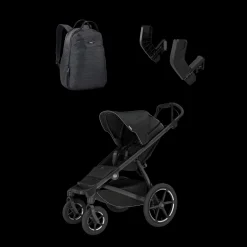 Pacchetti Passeggino*Thule Urban Glide 4-wheel car travel baby bundle Nero su nero